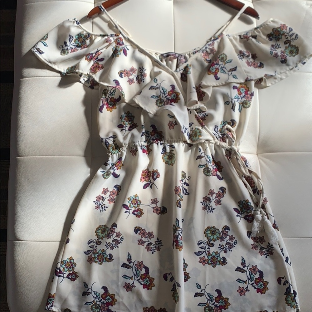 Beige floral dress